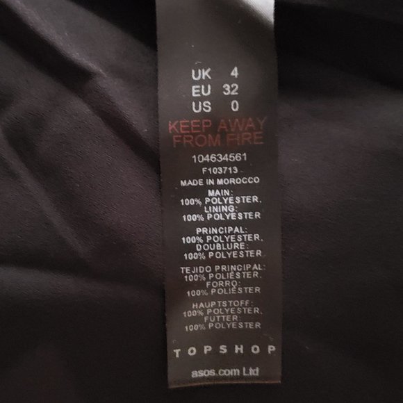 Topshop Textured Spot Midi Chiffon Dress Size 0 Black - Picture 11 of 11